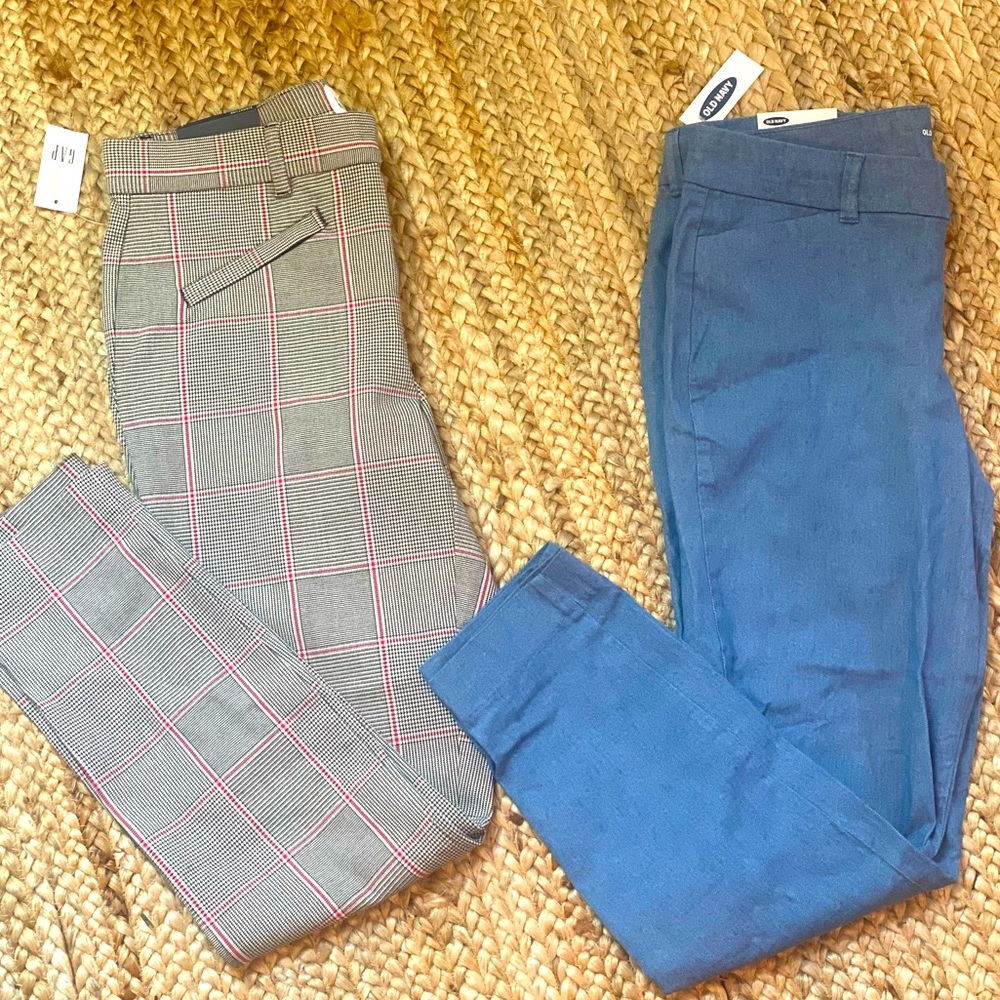 Gap/Old Navy dynamic duo — 2 pair skinny ankle length pants (NWT)